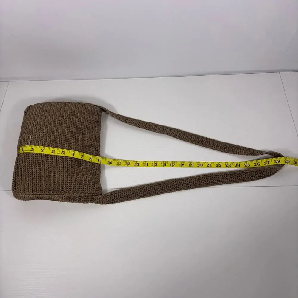 The Sak Brown Tan Woven Crossbody Purse Bin10